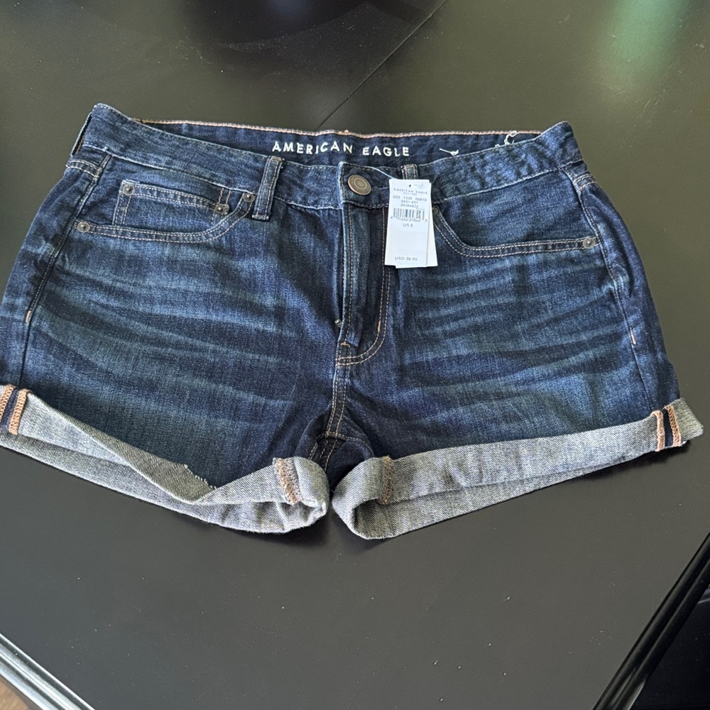 American Eagle Outfitters Women's Rolled Cuff Denim Shorts